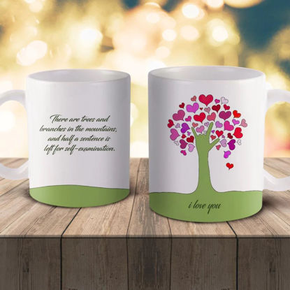 Bild von Personalisierte Gesten-Tasse Liebes-Baum-bestes Geschenk