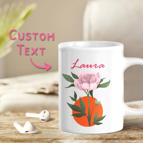 Imagen de Tazas florales coloridas personalizadas Los mejores regalos para ella