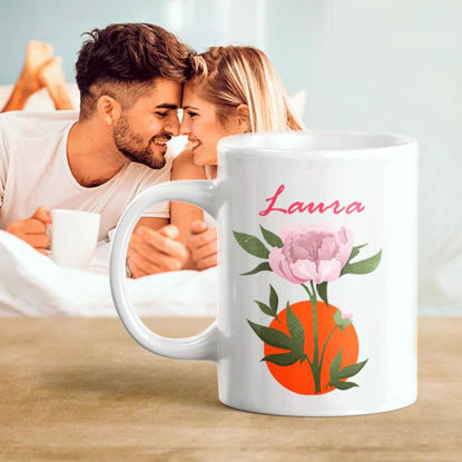 Picture of Personalized Colorful Floral Mugs Best Gifts for Her