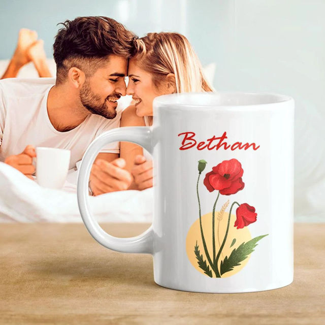 Picture of Personalized Colorful Floral Mug Best Coffee Mug