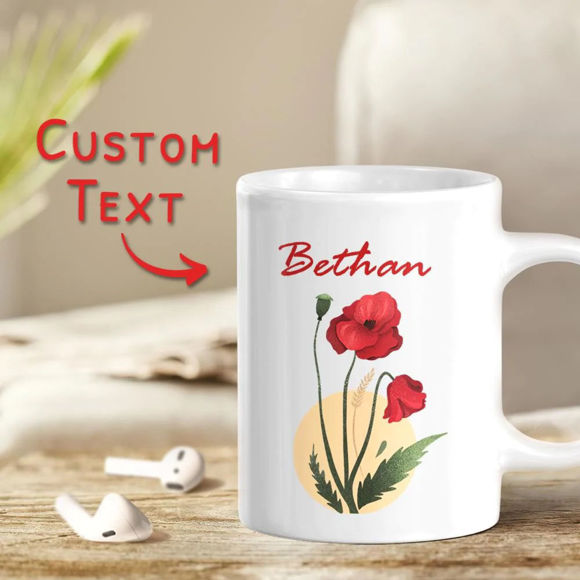 Bild von Personalisierte bunte Blumentasse Beste Kaffeetasse