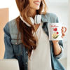 Imagen de Taza floral colorida personalizada La mejor taza de café
