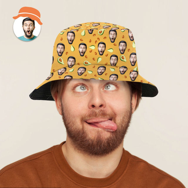 Picture of Custom Bucket Hat Personalize Bucket Hat Gift - Avocado