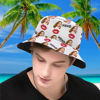 Imagen de Sombrero de pescador hawaiano con labios rojos personalizado, sombrero de cubo, regalo de San Valentín
