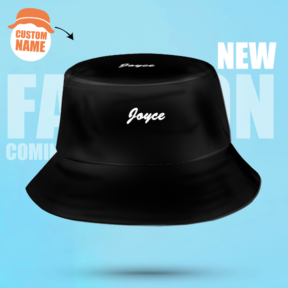 Bild von Kundenspezifischer Eimer-Hut Eimer-Hut mit Text Personalisieren Sie Sommer-Hut-Hut-Geschenk mit breiter Krempe im Freien für Liebhaber