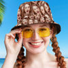Imagen de Sombrero de cubo personalizado Unisex Face Mash Bucket Hat Personalizar ala ancha Gorra de verano al aire libre Senderismo Playa Deportes Sombreros Regalo para todos
