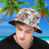Bild von Personalisiertes Foto ganz über Druck-tropischer Blumen-Druck-hawaiischer Fischer-Hut-Eimer-Hut