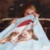 Picture of Custom Pet Face Christmas Blanket