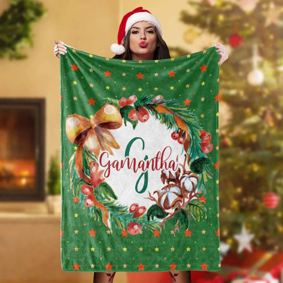 Picture of Custom Christmas Blanket with Stars Best Gifts