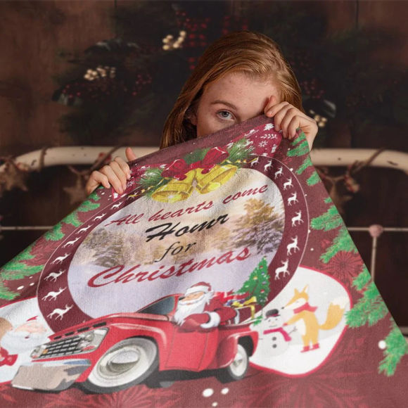 Imagen de Manta con nombre personalizado para regalos de Navidad