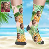 Bild von Benutzerdefinierte Hawaii-Socken Personalisierte Sommersocken - Ananas