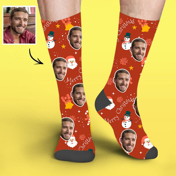 Bild von Benutzerdefinierte Socken Personalisierte benutzerdefinierte Socken Weihnachtsgeschenke