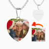 Bild von Kundenspezifische Weihnachtsfoto-Halsketten-Edelstahl-Liebes-Geschenke