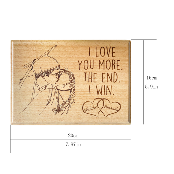 Picture of Personalized Hand-printed Photo Wooden Frame Gifts for Your Love Ones