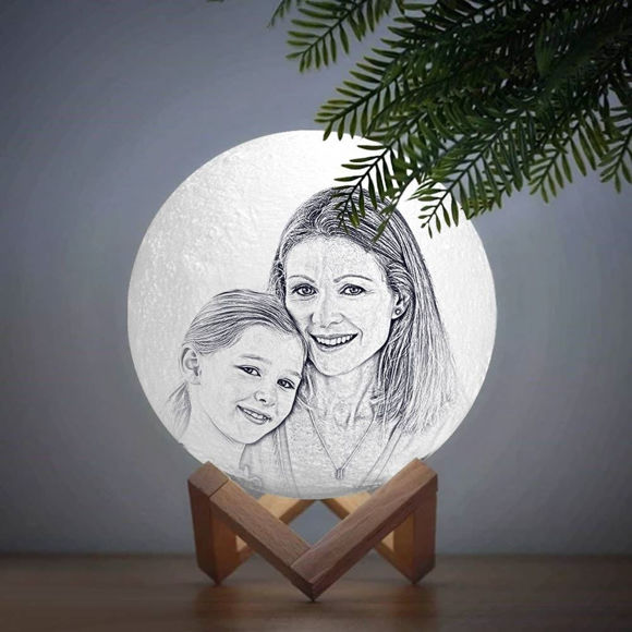 Bild von Magic 3D Personalisierte Foto Mondlampe mit Touch Control Geschenk für Weihnachten (10cm-20cm)