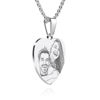 Bild von 925 Sterling Silber Personalisierte Weihnachtsgeschenke Frauen Herz Foto Halskette