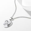 Imagen de Collar de foto de corazón de mujer con regalos de Navidad personalizados de plata esterlina 925