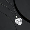 Imagen de Collar de foto de corazón de mujer con regalos de Navidad personalizados de plata esterlina 925