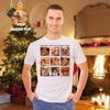 Imagen de Camiseta de Navidad grabada con foto personalizada para su regalo familiar