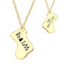 Picture of 925 Sterling Silver Custom Christmas Stockings  Engraved Necklace