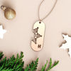 Bild von Halskette aus 925er Sterlingsilber mit benutzerdefiniertem Weihnachtsschnee
