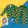 Image de Pyjamas personnalisés Pyjamas de Noël personnalisés pour fille - Pyjama unisexe personnalisé avec copie de visage - Meilleur cadeau pour la famille, un ami