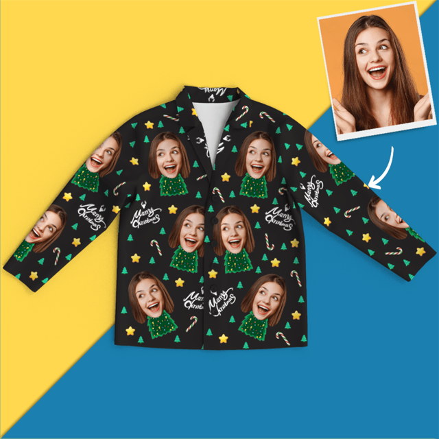 Picture of Custom Christmas Pajamas Custom Christmas Tree Pajamas Custom Pajamas Gifts