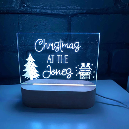 Image de Veilleuse LED familiale personnalisée pour Noël