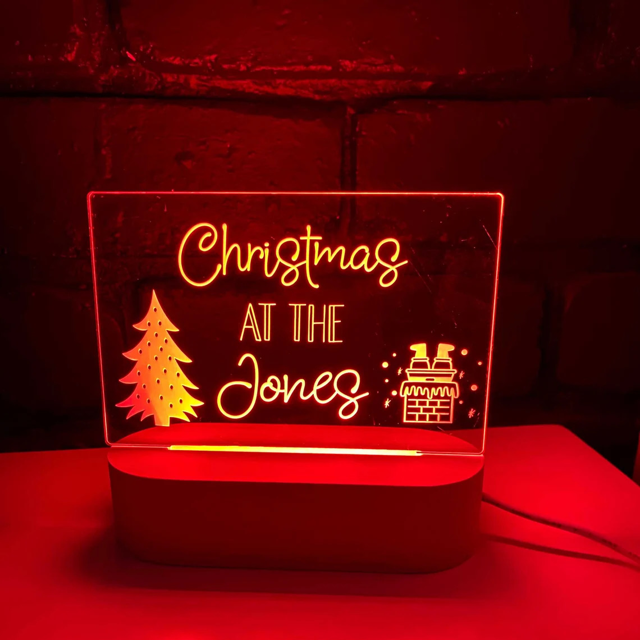 Picture of Personalized Family LED Night Light for Chirstmas