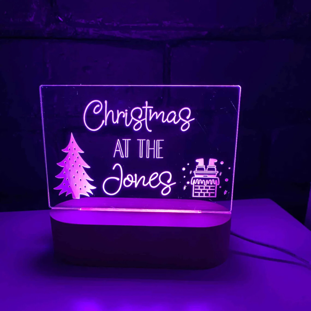 Picture of Personalized Family LED Night Light for Chirstmas