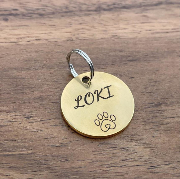 Picture of Personalized Cat Name Tag With Telephone Number