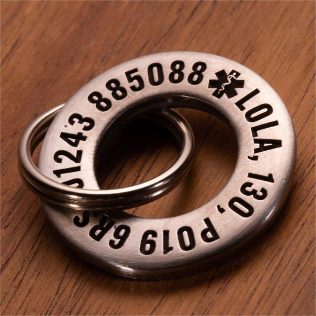 Picture of Personalized Annulus Dog Tag For Pets  With Telephone Number