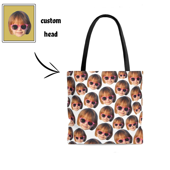 Bild von Personalisierte lustige wiederholende Gesichts-Taschen-Tasche