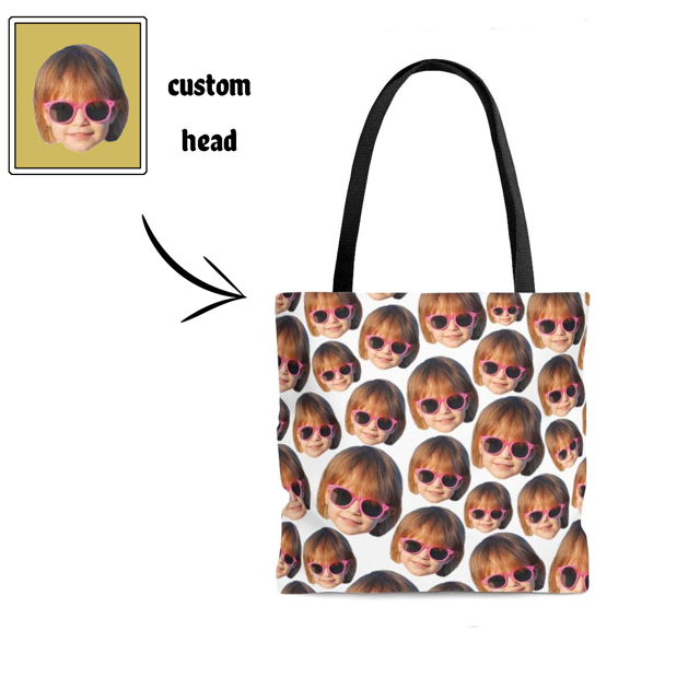 Picture of Personalized Funny Repeating Faces Tote Bag