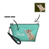 Bild von Tragbare Kosmetiktasche mit benutzerdefiniertem Haustierfoto Personalisierte Foto-Make-up-Tasche Personalisiertes Haustierfoto und Name Personalisierte Geschenke für Tierliebhaber