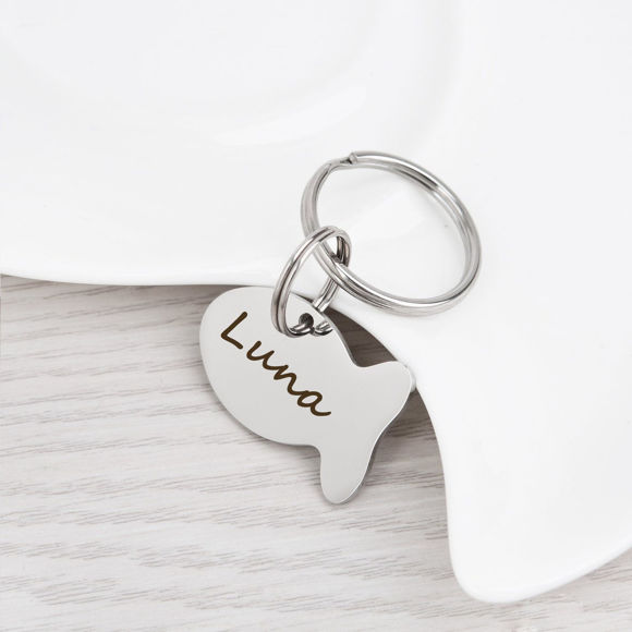 Picture of Personalized Fish Tag For Pets  With Telephone Number