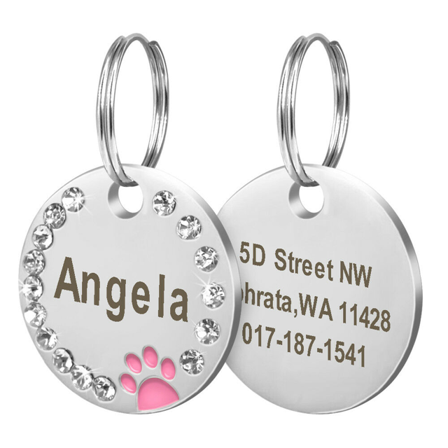 Picture of Personalized Paw Tag For Pets  With Telephone Number