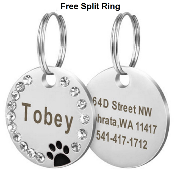 Picture of Personalized Paw Tag For Pets  With Telephone Number