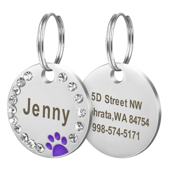 Picture of Personalized Paw Tag For Pets  With Telephone Number