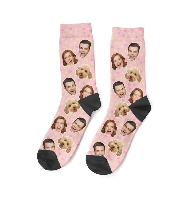 Picture of Custom Dog Socks With Dog and Owners Socks Funny Photo Socks