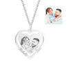 Picture of 925 Sterling Silver Personalized Heart Photo Engraved Tag Necklace