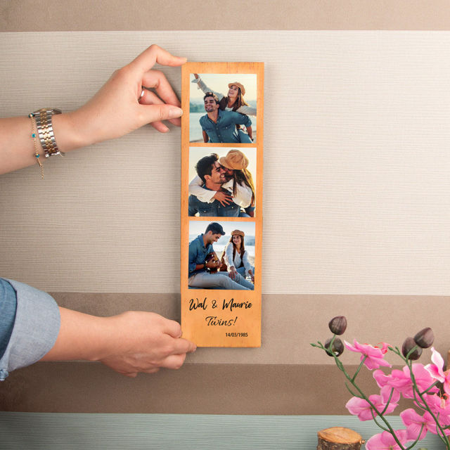 Picture of Custom Wooden Photo Frame Personalized Photo Printed Wood Anniversary Gift