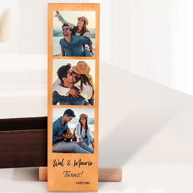 Picture of Custom Wooden Photo Frame Personalized Photo Printed Wood Anniversary Gift