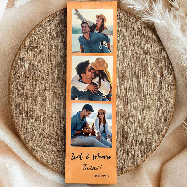 Picture of Custom Wooden Photo Frame Personalized Photo Printed Wood Anniversary Gift