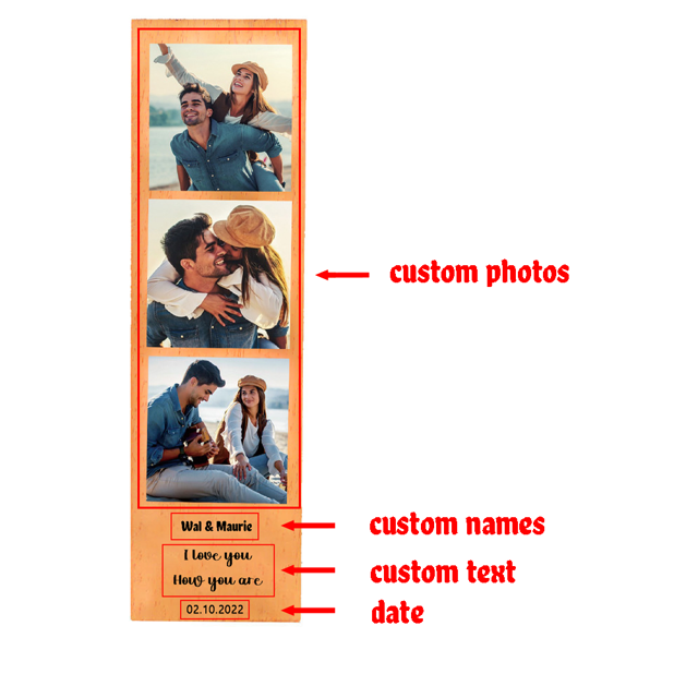 Picture of Custom Wooden Photo Frame Personalized Photo Printed Wood Anniversary Gift