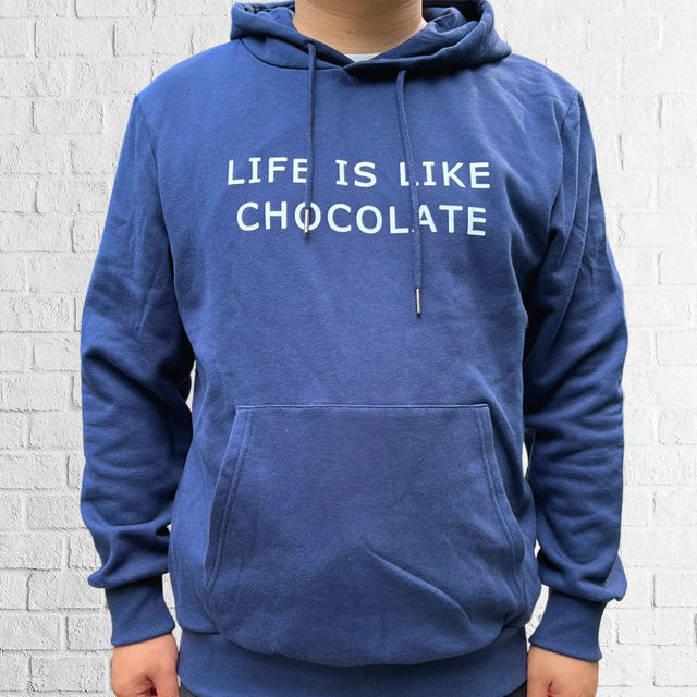 Picture of Custom Unisex Hoodie with Engraving Text - Long Sleeve Sweatshirt - Best Gift for Couples, Friends and Family