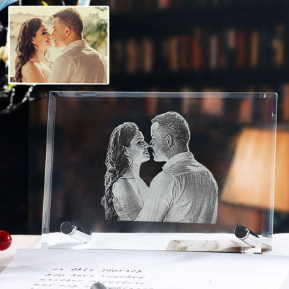 Afbeeldingen van Custom Crystal Photo Frame: Landscape | Personalized Crystal Photo Frame | Unique Gift for Birthday Wedding Christmas etc.