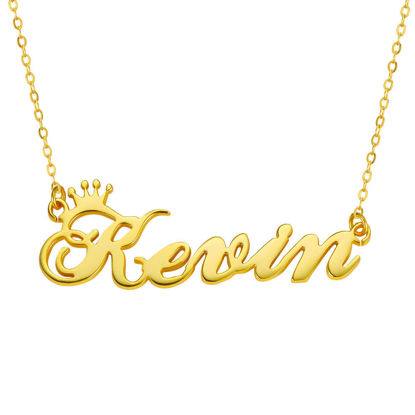 Afbeeldingen van Personalized Crown Name Necklace in 925 Sterling Silver - Customize With Any Name or Birthstone | Custom Name Necklace 925 Sterling Silver
