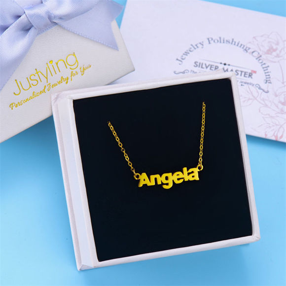 Afbeeldingen van Personalized Name Necklace in 925 Sterling Silver - Customize With Any Name or Birthstone | Custom Your Name Necklace 925 Sterling Silver