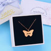 Image de Collier avec pendentif papillon personnalisé gravé en argent sterling 925 - Personnalisez avec n'importe quel nom ou pierre de naissance | Collier personnalisé avec votre nom en argent sterling 925